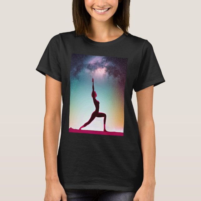 Yoga Girl Female Sun Salutation Meditation Chakra  T-Shirt (Front)