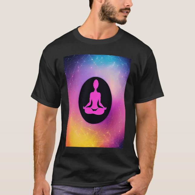 Yoga Girl Female Sun Salutation Meditation Chakra  T-Shirt (Front)