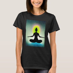 Yoga Girl Female Sun Salutation Meditation Chakra  T-Shirt