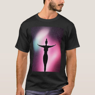 Yoga Girl Female Sun Salutation Meditation Chakra  T-Shirt