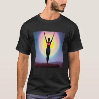 Yoga Girl Female Sun Salutation Meditation Chakra T-Shirt