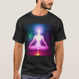 Yoga Girl Female Sun Salutation Meditation Chakra  T-Shirt