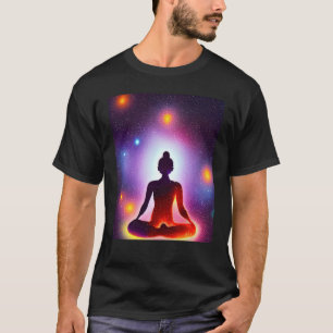 Yoga Girl Female Sun Salutation Meditation Chakra  T-Shirt