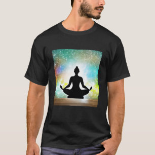 Yoga Girl Female Sun Salutation Meditation Chakra  T-Shirt