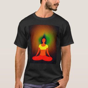 Yoga Girl Female Sun Salutation Meditation Chakra T-Shirt