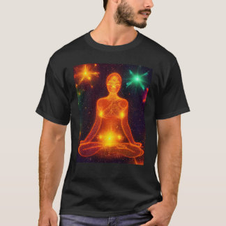 Yoga Girl Female Sun Salutation Meditation Chakra  T-Shirt