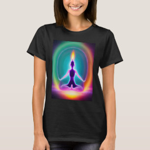 Yoga Girl Female Sun Salutation Meditation Chakra  T-Shirt
