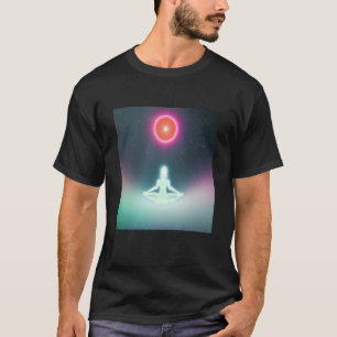 Yoga Girl Female Sun Salutation Meditation Chakra  T-Shirt