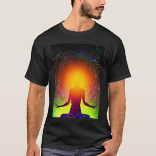 Yoga Girl Female Sun Salutation Meditation Chakra  T-Shirt