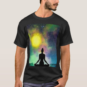 Yoga Girl Female Sun Salutation Meditation Chakra T-Shirt