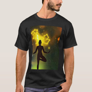 Yoga Girl Female Sun Salutation Meditation Chakra T-Shirt