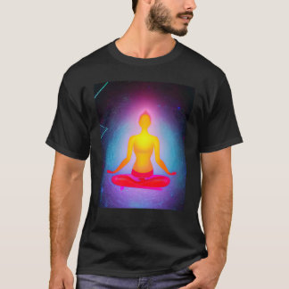 Yoga Girl Female Sun Salutation Meditation Chakra  T-Shirt