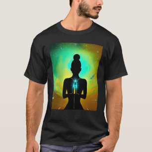 Yoga Girl Female Sun Salutation Meditation Chakra T-Shirt