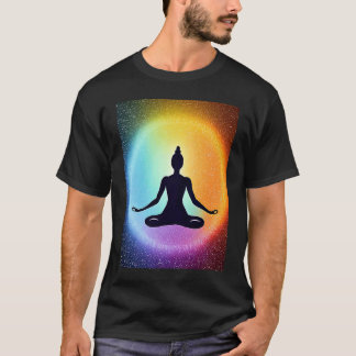 Yoga Girl Female Sun Salutation Meditation Chakra T-Shirt