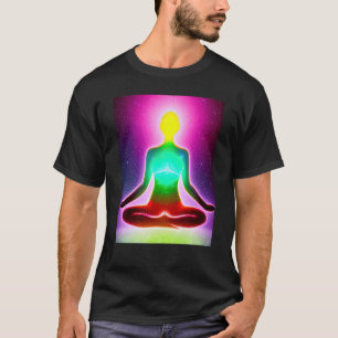 Yoga Girl Female Sun Salutation Meditation Chakra T-Shirt