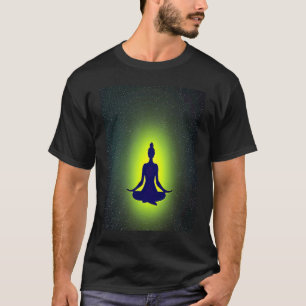 Yoga Girl Female Sun Salutation Meditation Chakra  T-Shirt