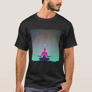 Yoga Girl Female Sun Salutation Meditation Chakra T-Shirt