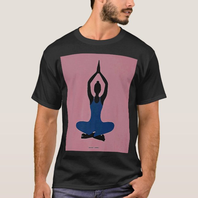 Yoga Girl Female Sun Salutation Meditation Chakra  T-Shirt (Front)