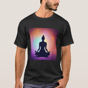 Yoga Girl Female Sun Salutation Meditation Chakra  T-Shirt