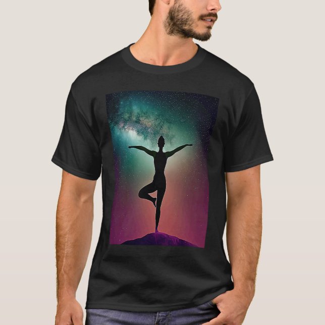 Yoga Girl Female Sun Salutation Meditation Chakra  T-Shirt (Front)