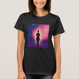 Yoga Girl Female Sun Salutation Meditation Chakra  T-Shirt