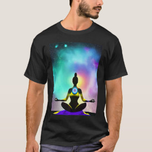 Yoga Girl Female Sun Salutation Meditation Chakra T-Shirt