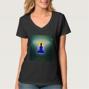 Yoga Girl Female Sun Salutation Meditation Chakra  T-Shirt