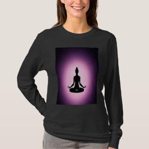 Yoga Girl Female Sun Salutation Meditation Chakra  T-Shirt