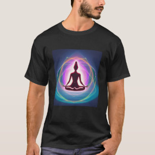 Yoga Girl Female Sun Salutation Meditation Chakra  T-Shirt