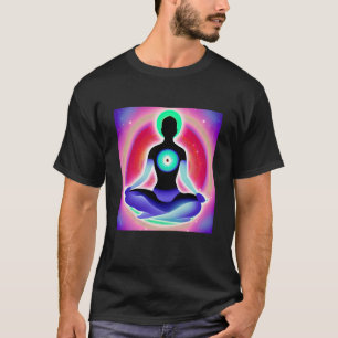 Yoga Girl Female Sun Salutation Meditation Chakra T-Shirt
