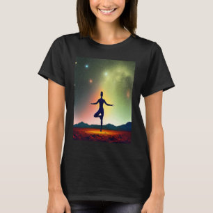Yoga Girl Female Sun Salutation Meditation Chakra  T-Shirt