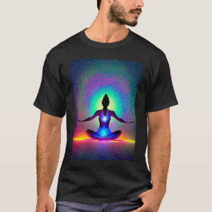 Yoga Girl Female Sun Salutation Meditation Chakra T-Shirt