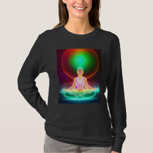 Yoga Girl Female Sun Salutation Meditation Chakra  T-Shirt