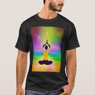 Yoga Girl Female Sun Salutation Meditation Chakra  T-Shirt