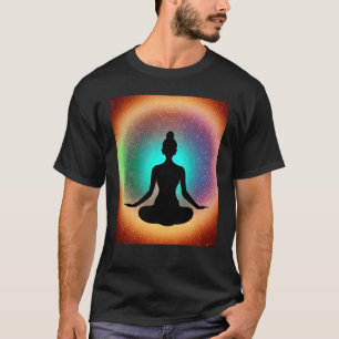 Yoga Girl Female Sun Salutation Meditation Chakra T-Shirt