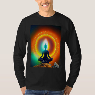 Yoga Girl Female Sun Salutation Meditation Chakra  T-Shirt