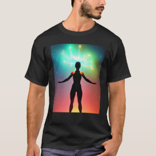 Yoga Girl Female Sun Salutation Meditation Chakra T-Shirt