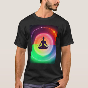 Yoga Girl Female Sun Salutation Meditation Chakra  T-Shirt
