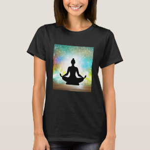 Yoga Girl Female Sun Salutation Meditation Chakra  T-Shirt