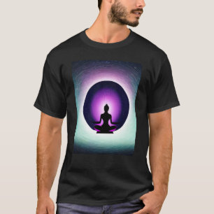 Yoga Girl Female Sun Salutation Meditation Chakra  T-Shirt