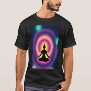 Yoga Girl Female Sun Salutation Meditation Chakra  T-Shirt