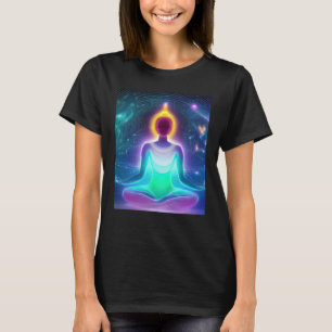 Yoga Girl Female Sun Salutation Meditation Chakra  T-Shirt