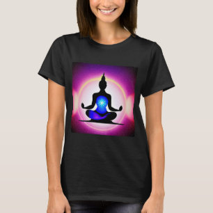 Yoga Girl Female Sun Salutation Meditation Chakra  T-Shirt