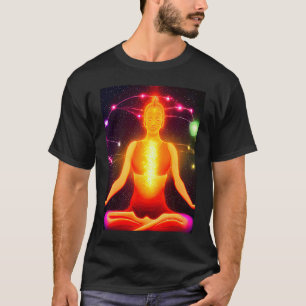 Yoga Girl Female Sun Salutation Meditation Chakra T-Shirt