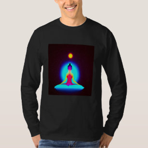 Yoga Girl Female Sun Salutation Meditation Chakra  T-Shirt