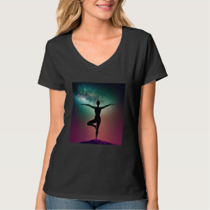 Yoga Girl Female Sun Salutation Meditation Chakra  T-Shirt