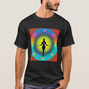 Yoga Girl Female Sun Salutation Meditation Chakra T-Shirt
