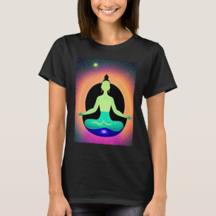 Yoga Girl Female Sun Salutation Meditation Chakra T-Shirt