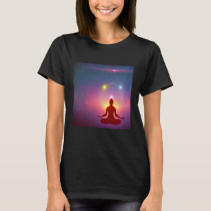 Yoga Girl Female Sun Salutation Meditation Chakra  T-Shirt