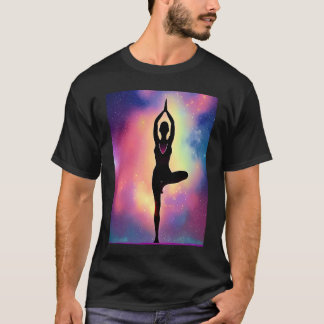 Yoga Girl Female Sun Salutation Meditation Chakra  T-Shirt